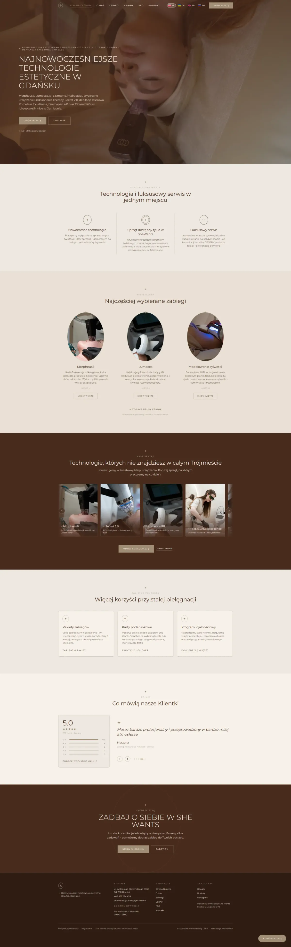 Strona internetowa - SHE WANTS Beauty Clinic (Beauty)