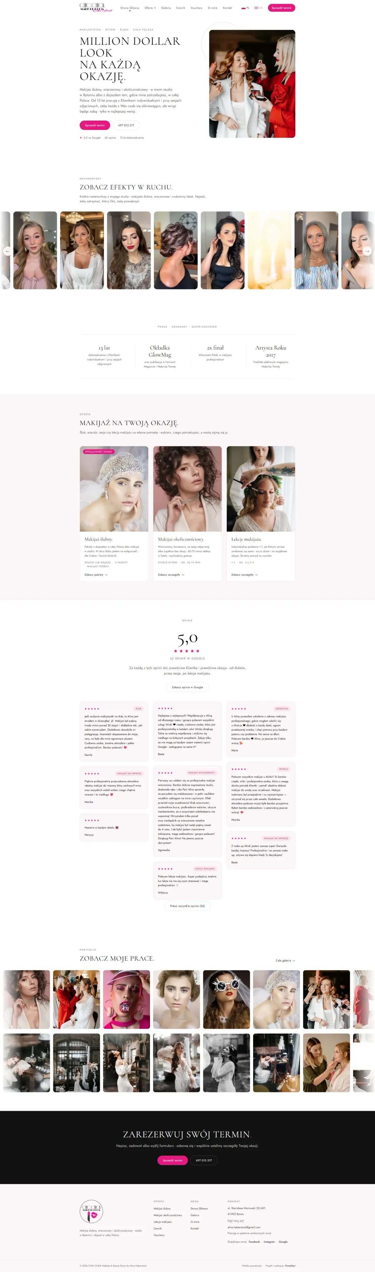 Strona internetowa - CHIC.CHICK MakeUp & Beauty Room by Alina Haberstock (Beauty)