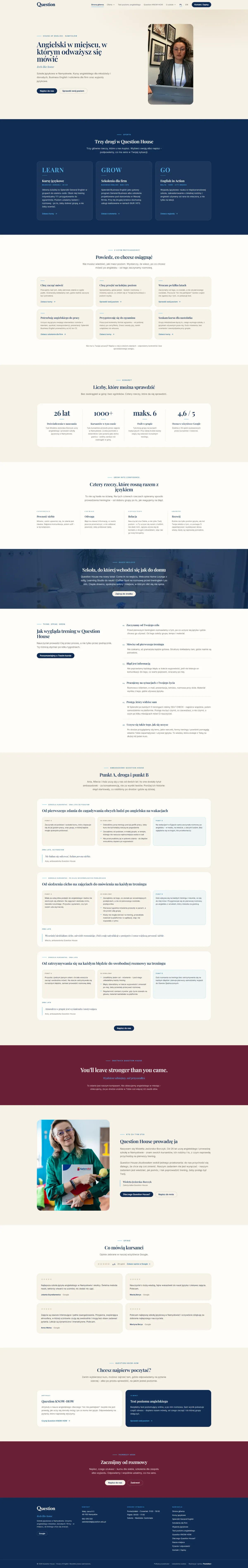 Strona internetowa - Question - szkoła językowa (Szkoła Językowa)